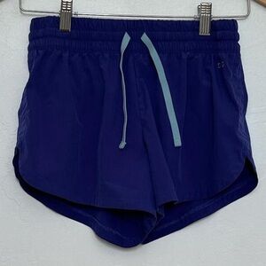 XS Women’s DSG Elastic Pull On Purple Running Short with Aqua Drawstring